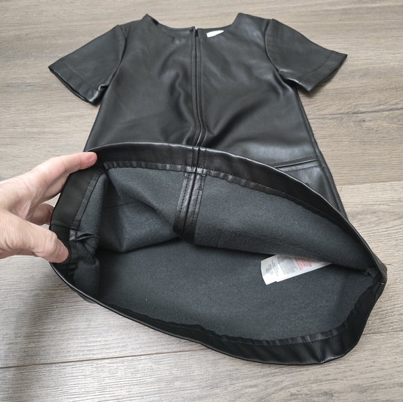 Faux Leather Toddler Dress Black Size 18 Month - Picture 6 of 12
